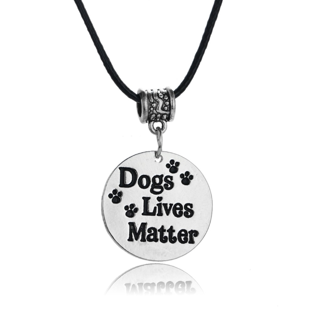 Dogs Lives Matter Rope Charm Necklace